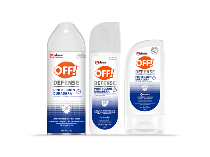 Un grupo de 3 productos OFF! Defense